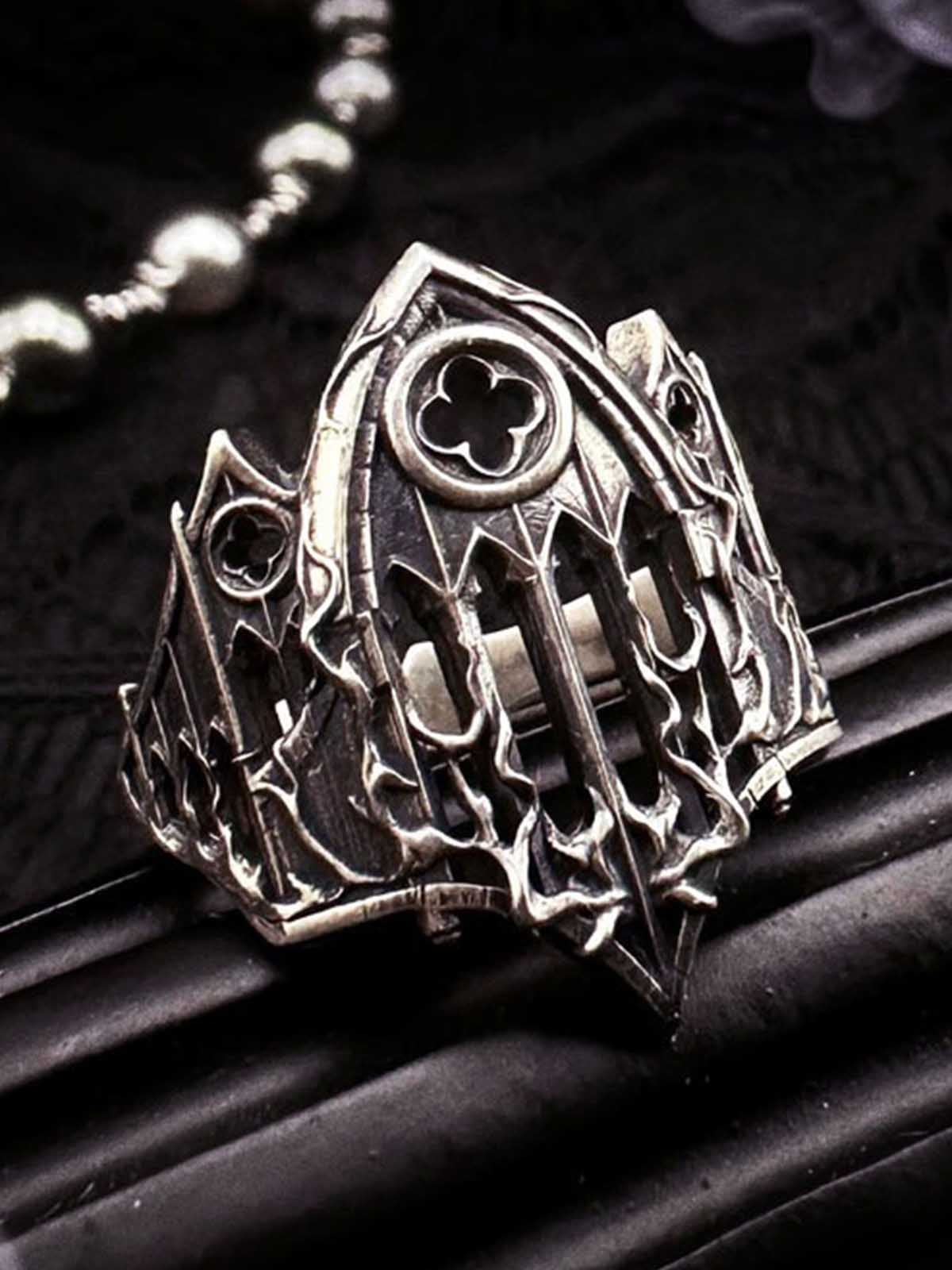 Gothic Armor Open Ring Adjustable