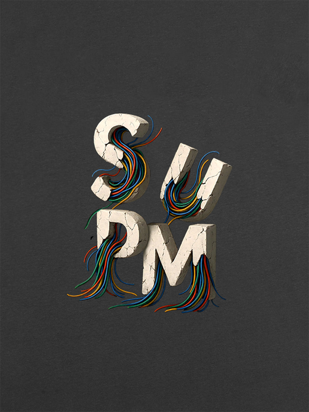 SPMD Letter Cable Graphic T-Shirt