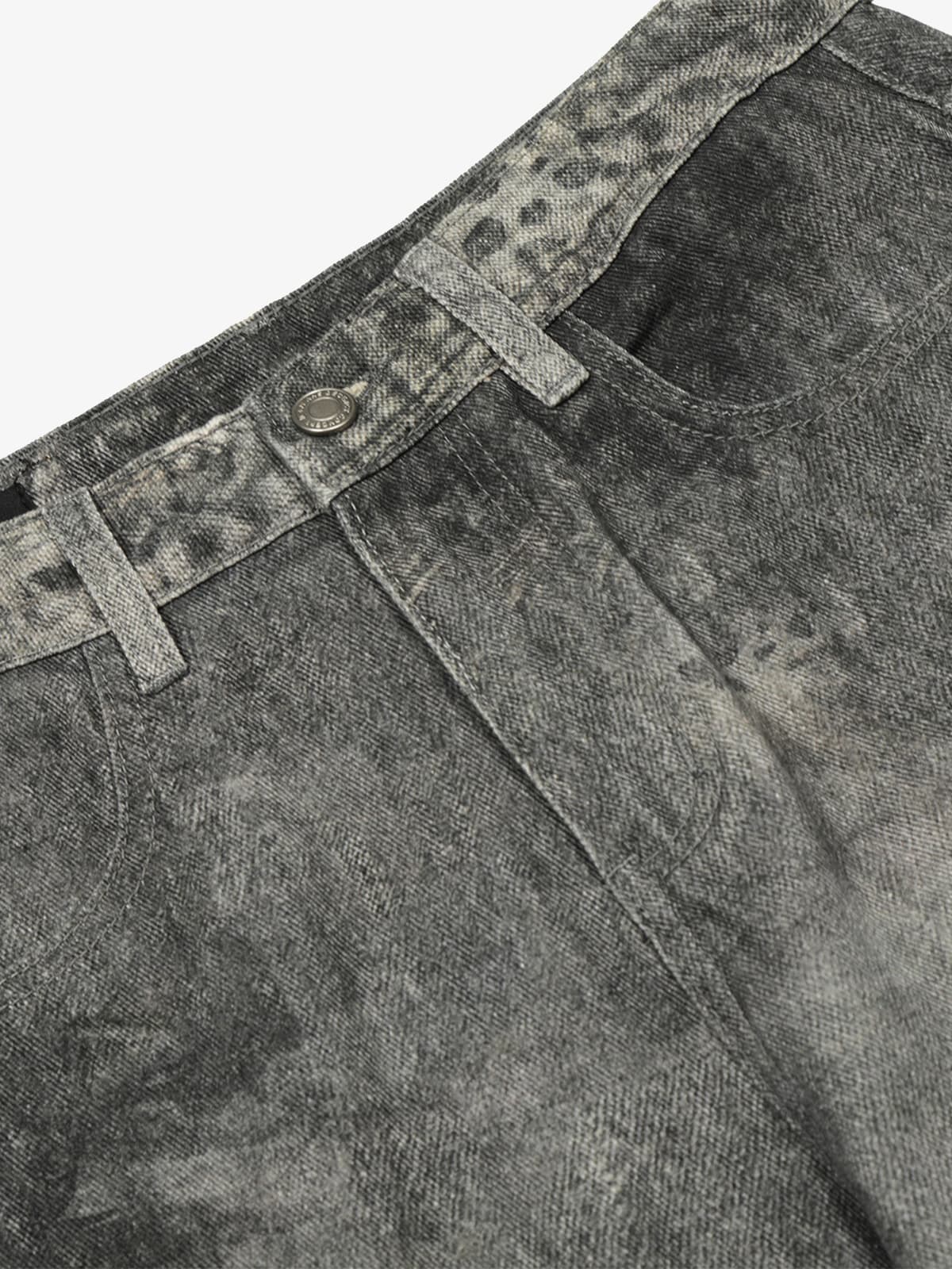 Vintage Heavy Distressed Washed Barrel Jeans
