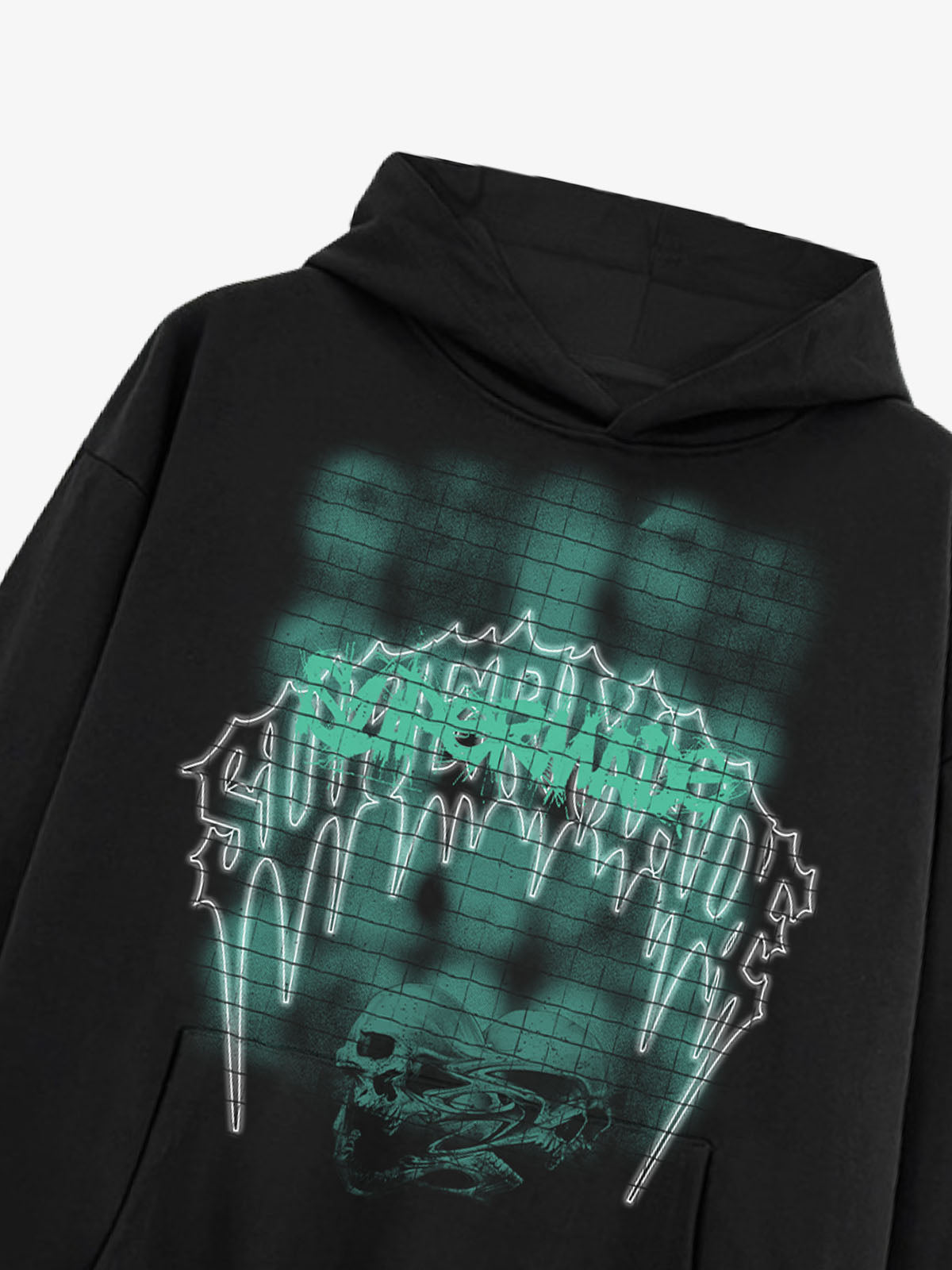 Gothic Skull Graphic Hoodie