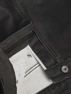 Washed Distressed Paint Effect Canvas Wide Leg Pants