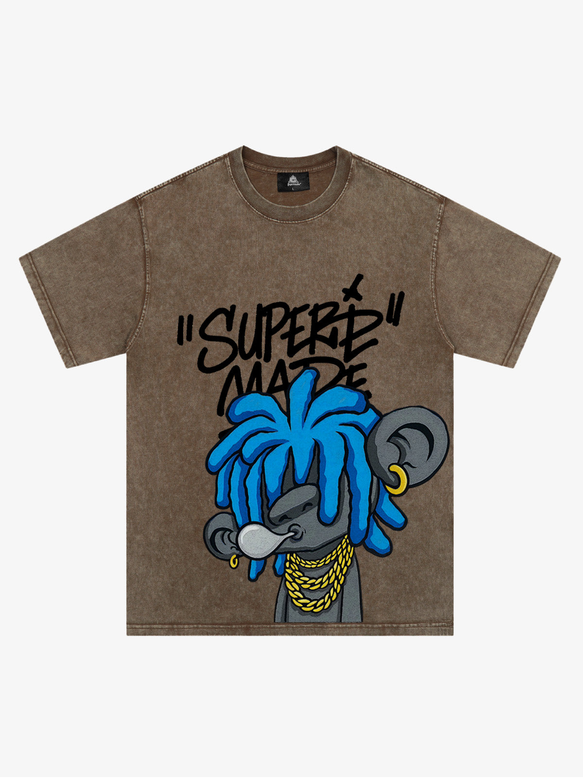 Theprecipice Graffiti Trend Blue Dreadlock Boy T-Shirt