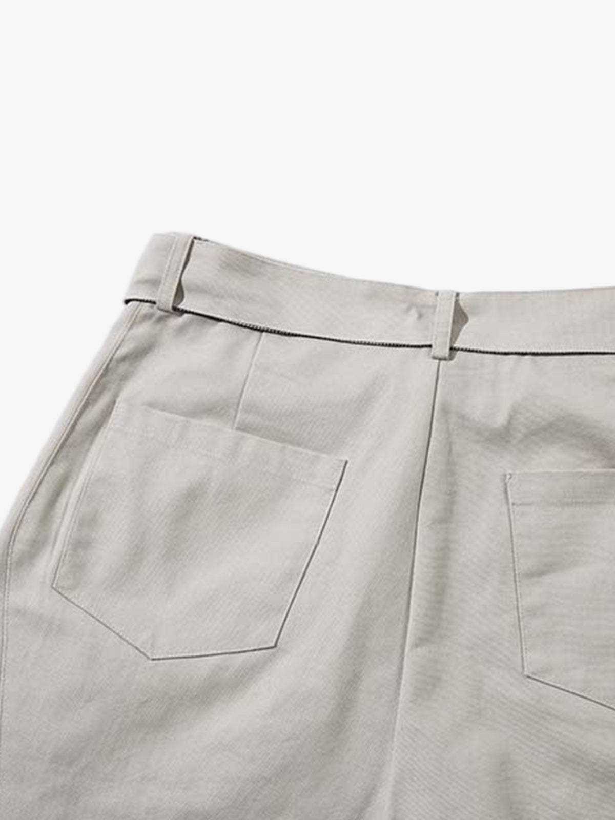 Belted Pleated Wide Leg Jorts