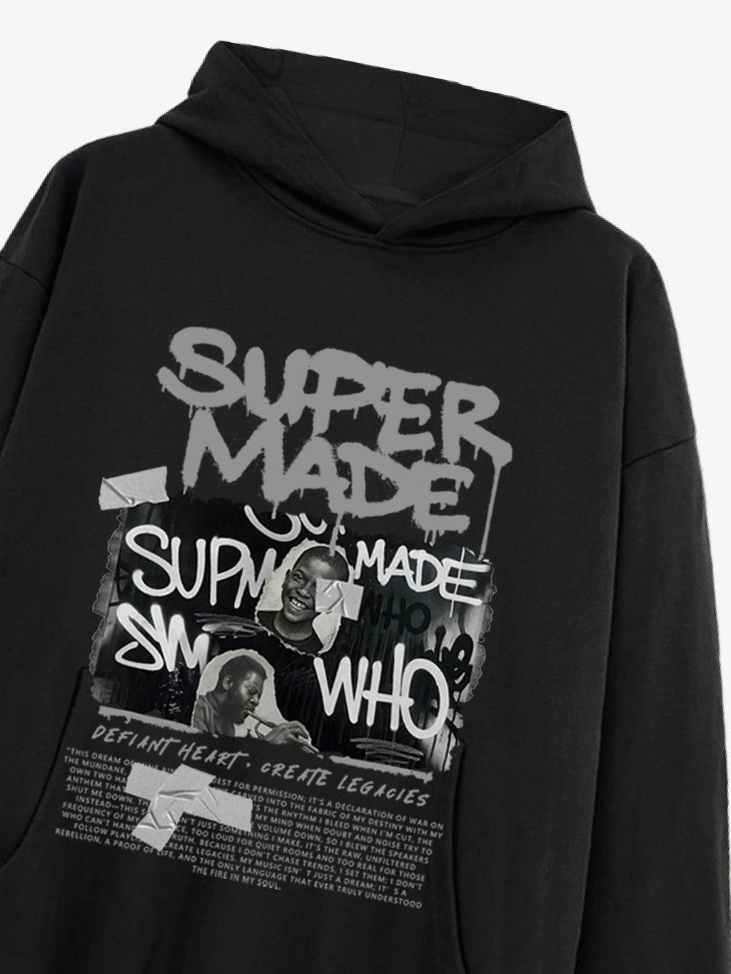 Trendy Retro Graffiti Character Hoodie