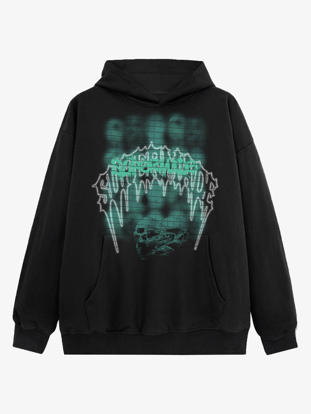 Gothic Skull Graphic Hoodie