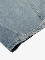 Retro Washed Side Striped Barrel Denim Jeans