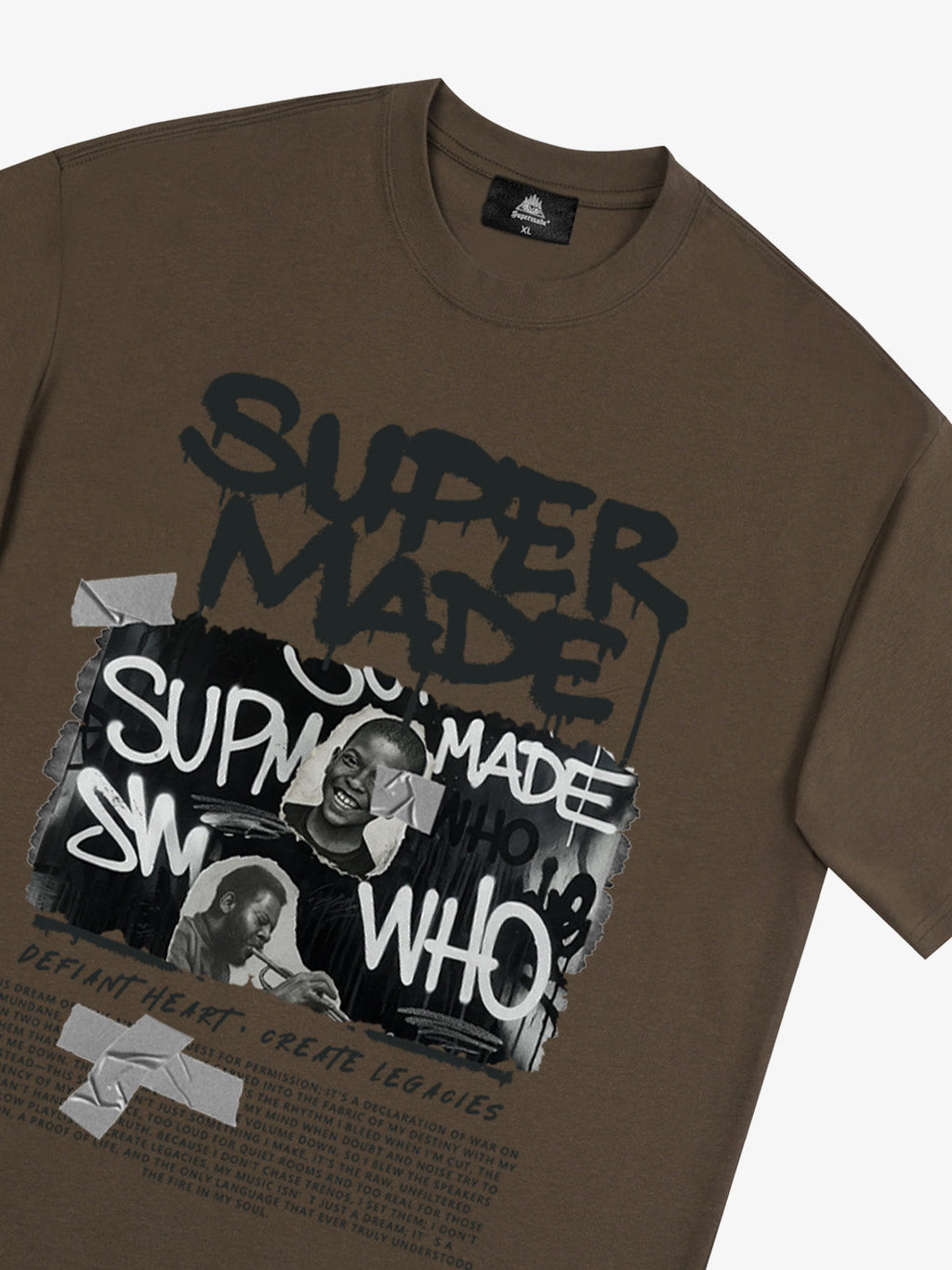 Streetwear Graffiti Character Collage Graphic T-Shirt