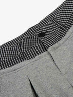 Contrast Waistband Pleated Wide Leg Pants