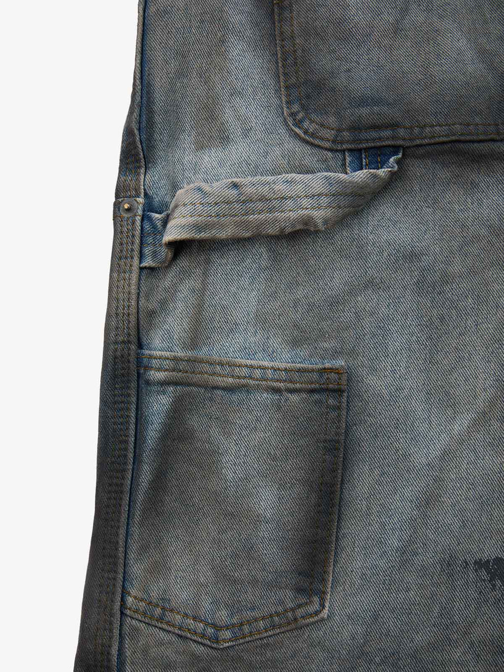 Distressed Washed Ripped Letter Patchwork Wide Leg Jeans