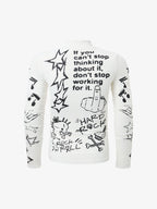 Punk Graphic Mesh Long Sleeve Top