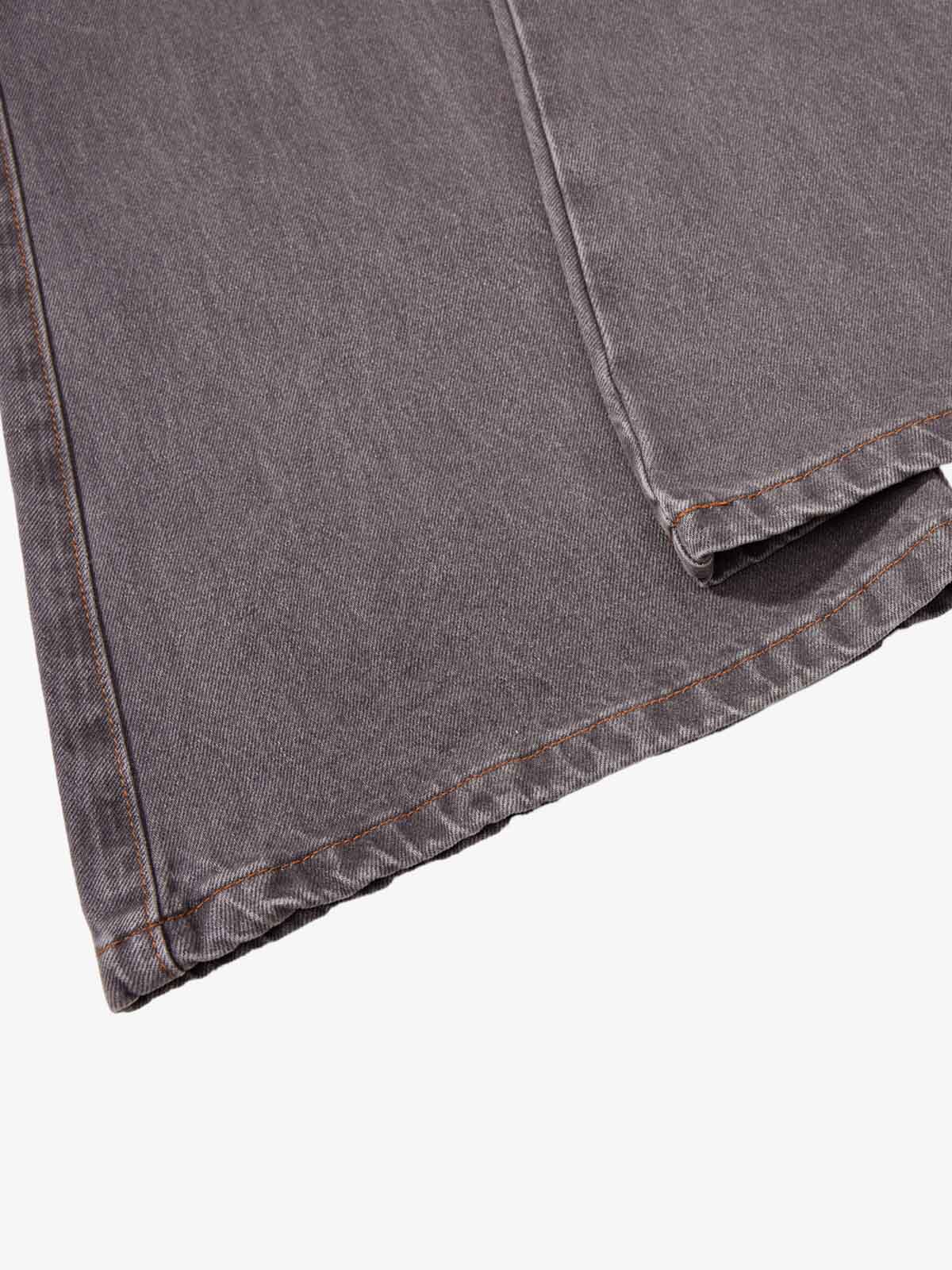 Retro Faded Multi-Pocket Flared Cargo Jeans
