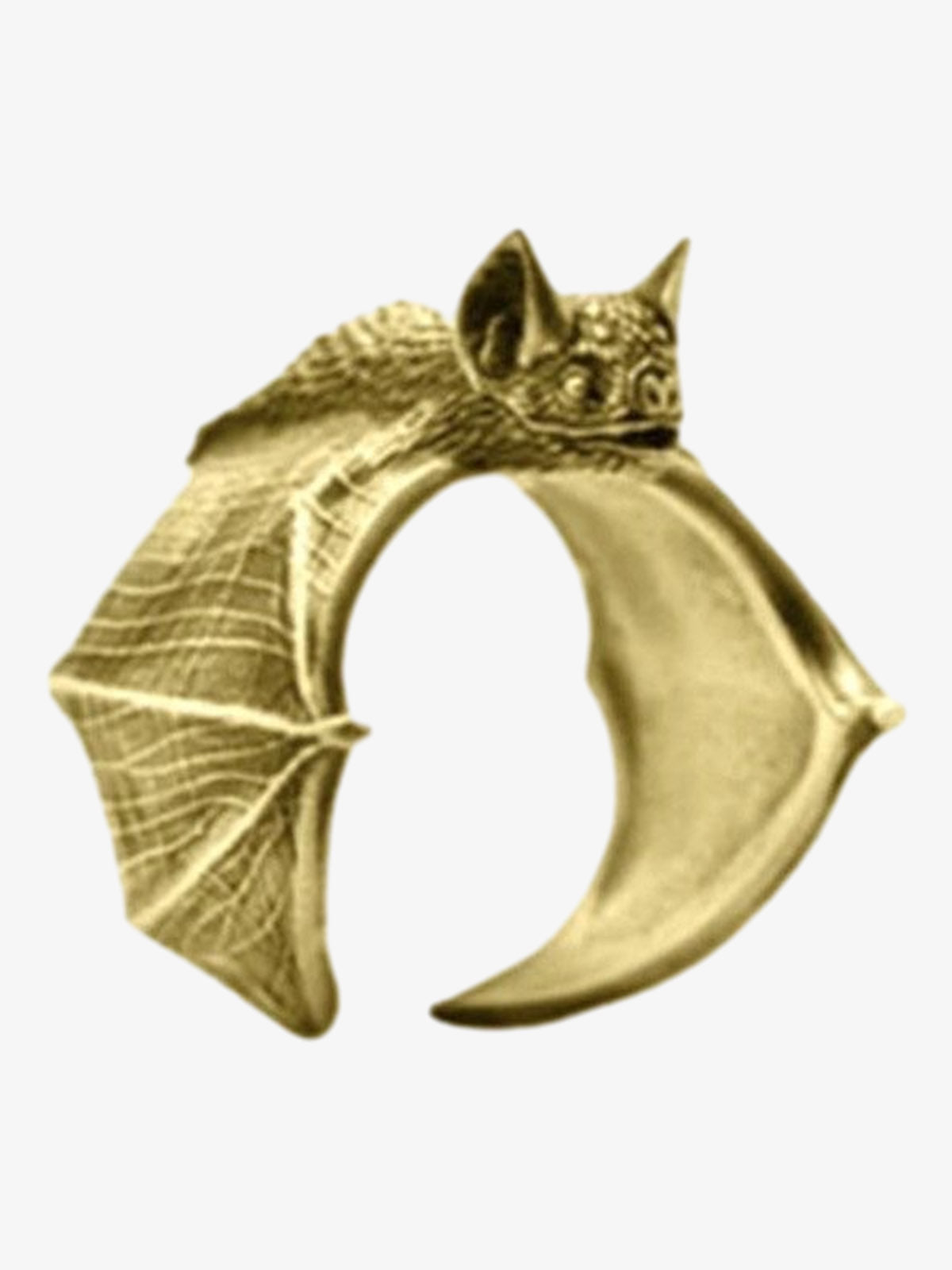 Gothic Bat Open Ring
