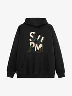French Terry Streetwear Gravel Wire Font Hoodie