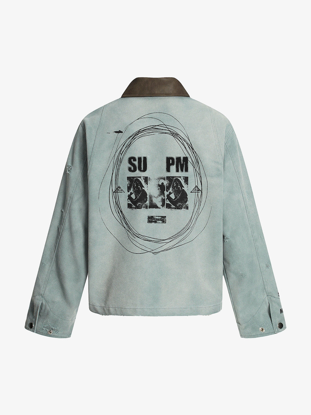 Vintage Washed Distressed Barn Work Jacket - 2582