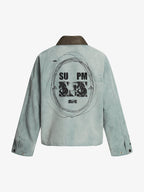 Vintage Washed Distressed Barn Work Jacket - 2582