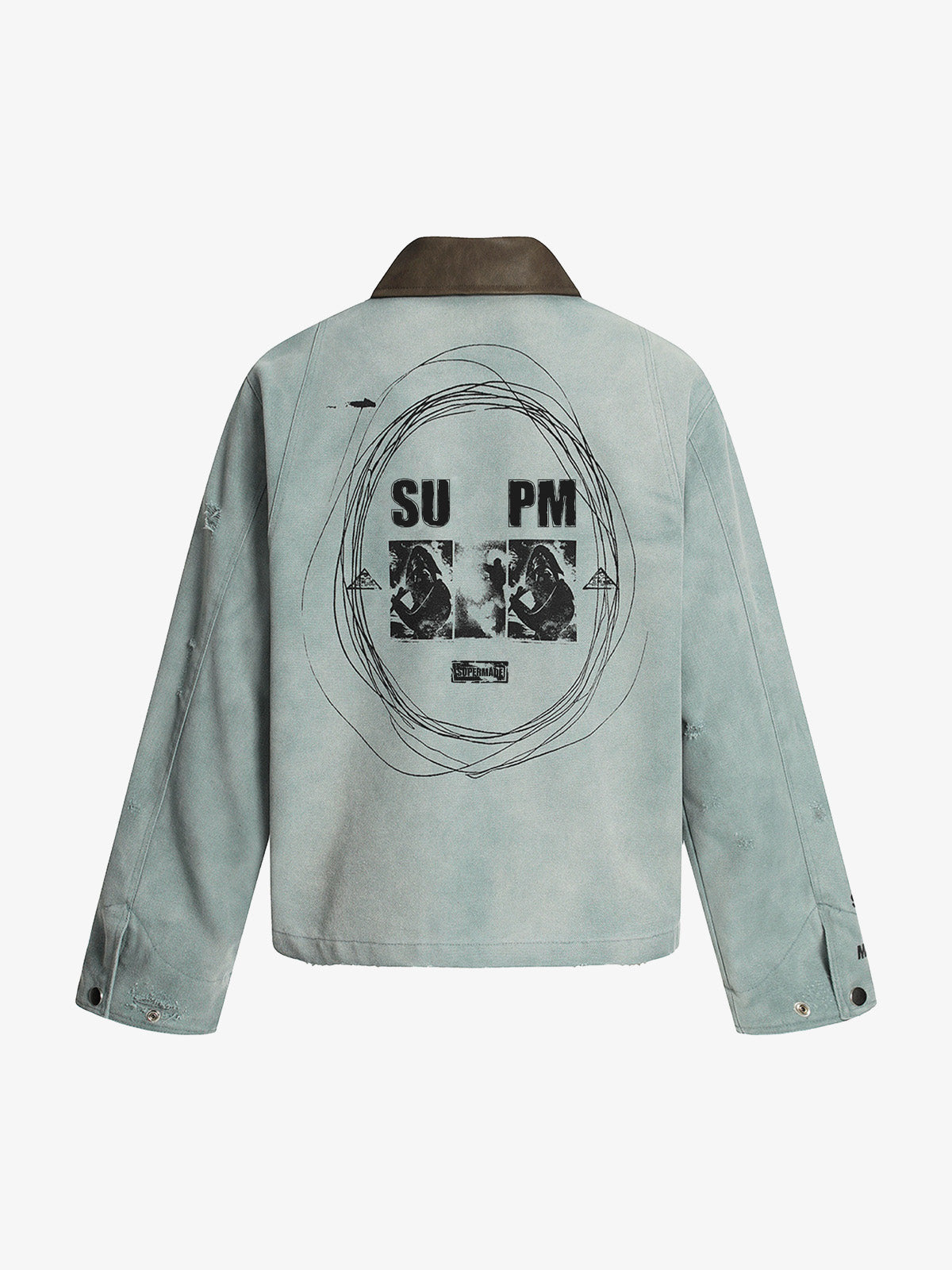 Vintage Washed Distressed Barn Work Jacket - 2582