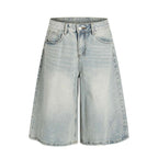 Light Wash Loose Fit Denim Jorts