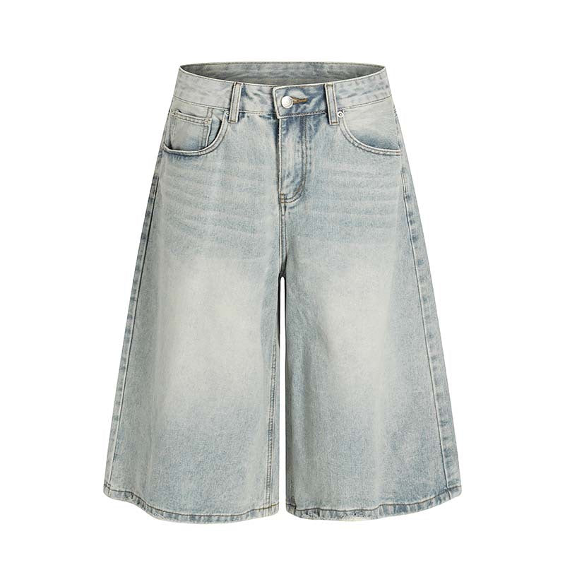 Light Wash Loose Fit Denim Jorts