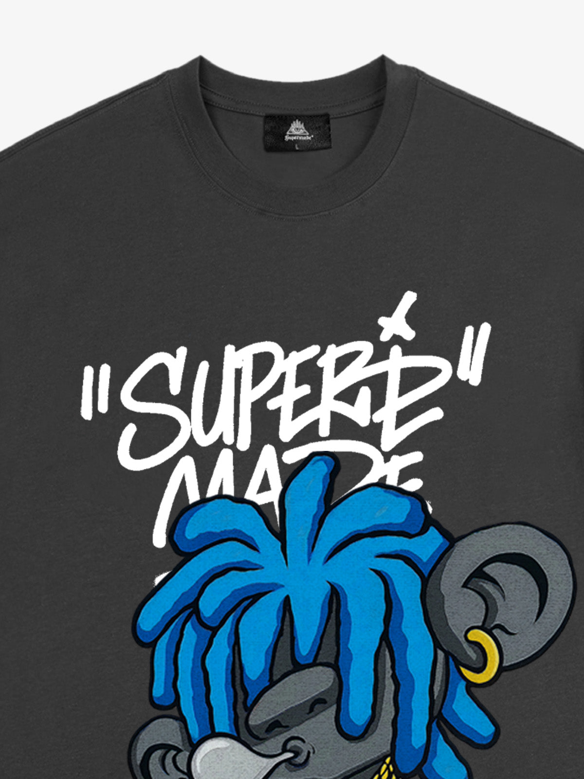 Theprecipice Graffiti Trend Blue Dreadlock Boy T-Shirt