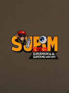 SUPM Trendy Hip-Hop Monkey Graffiti Font T-Shirt