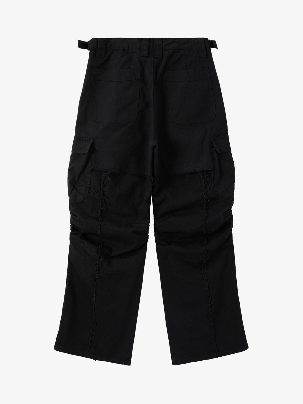Gothic Ring Strap Multi-Pocket Wide Leg Cargo Jeans