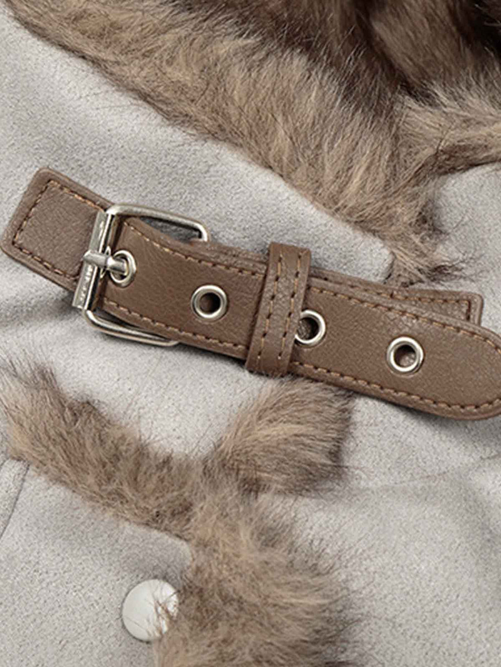Vintage Suede Faux Fur Lined Aviator Bomber Jacket