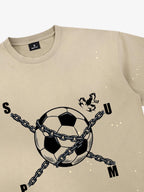 Chained Soccer Ball Graphic T-Shirt