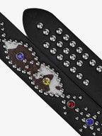 Retro Multicolor Gem Studded PU Belt