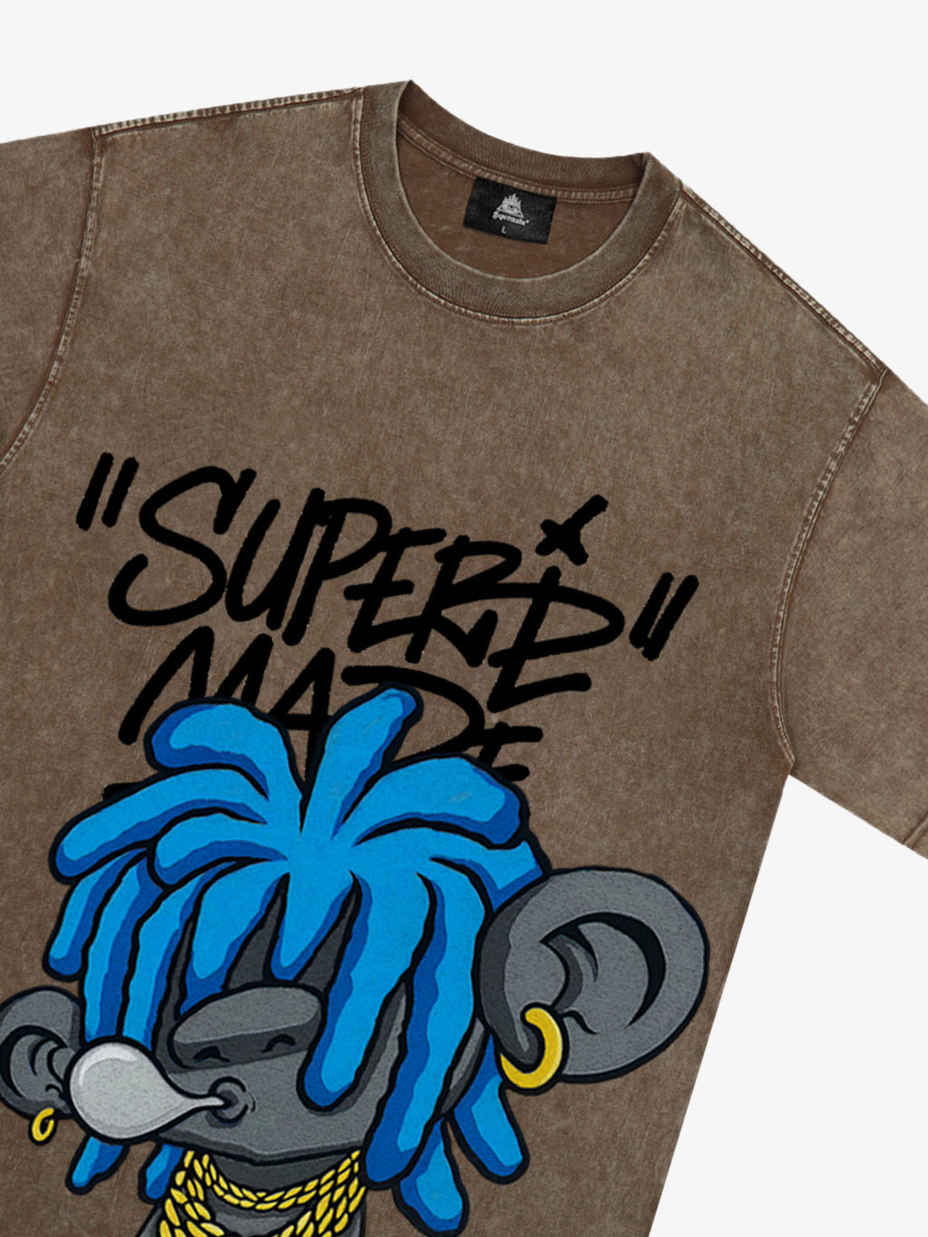 Theprecipice Graffiti Trend Blue Dreadlock Boy T-Shirt