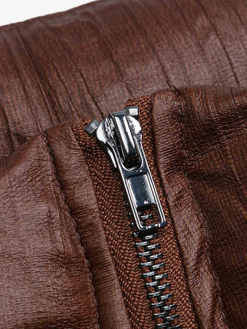 Retro Buckled High-Neck Crinkle Puffer Jacket