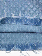Vintage Distressed Textured Ripped Wide Leg Denim Jorts