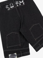 Washed Waistband Hem Jorts
