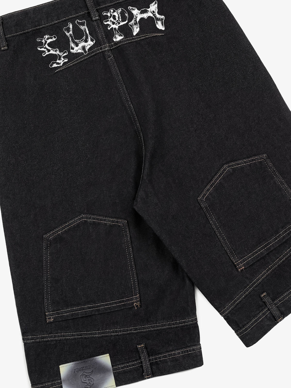 Washed Waistband Hem Jorts