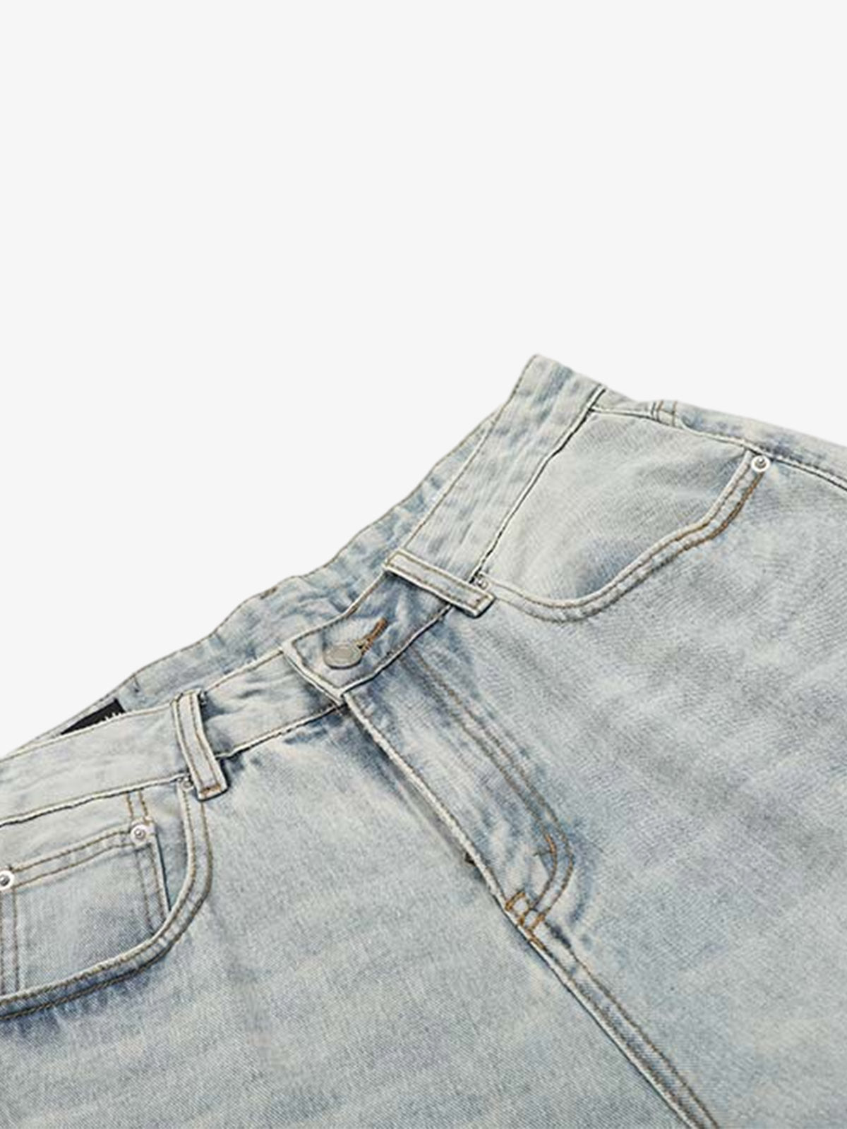 Light Wash Loose Fit Denim Jorts