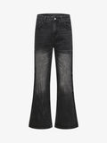 Retro Washed Faded Flared Jeans