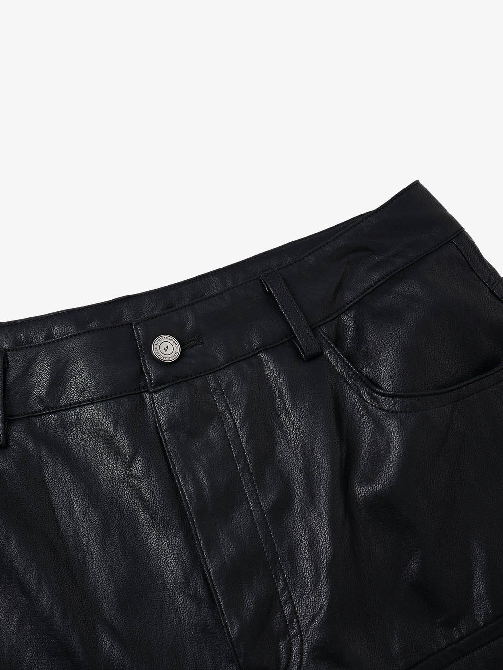 Faux Leather Cargo Jorts