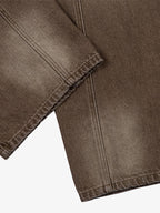 Vintage Washed Workwear Barrel Jeans - 2593