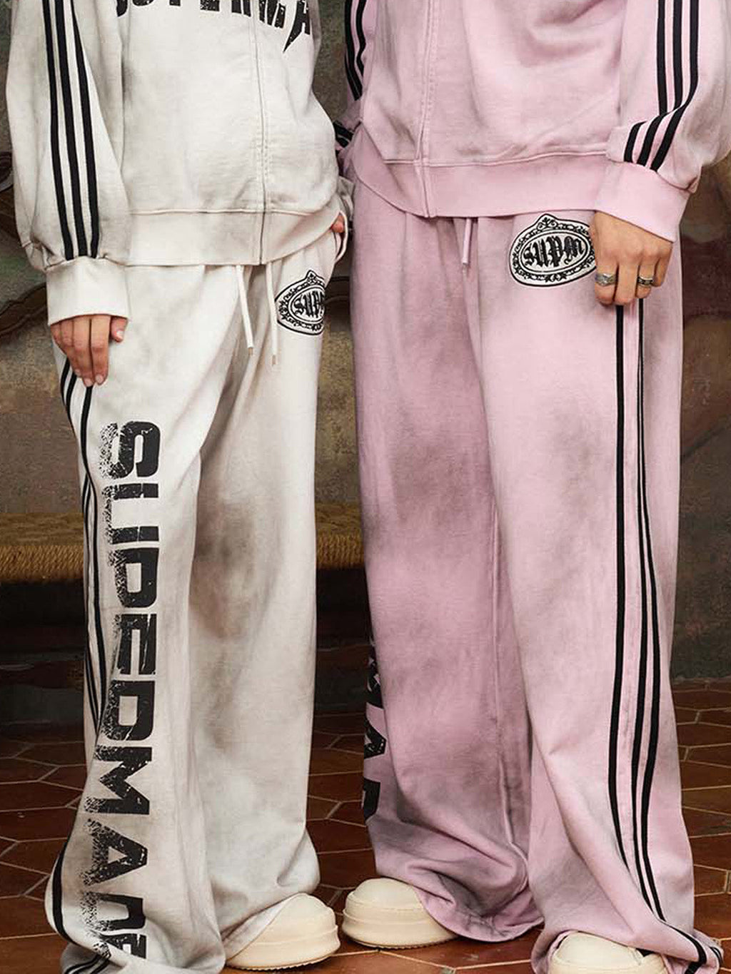 precipice Vintage Distressed NO.3 Stand Collar Tracksuit - 2591