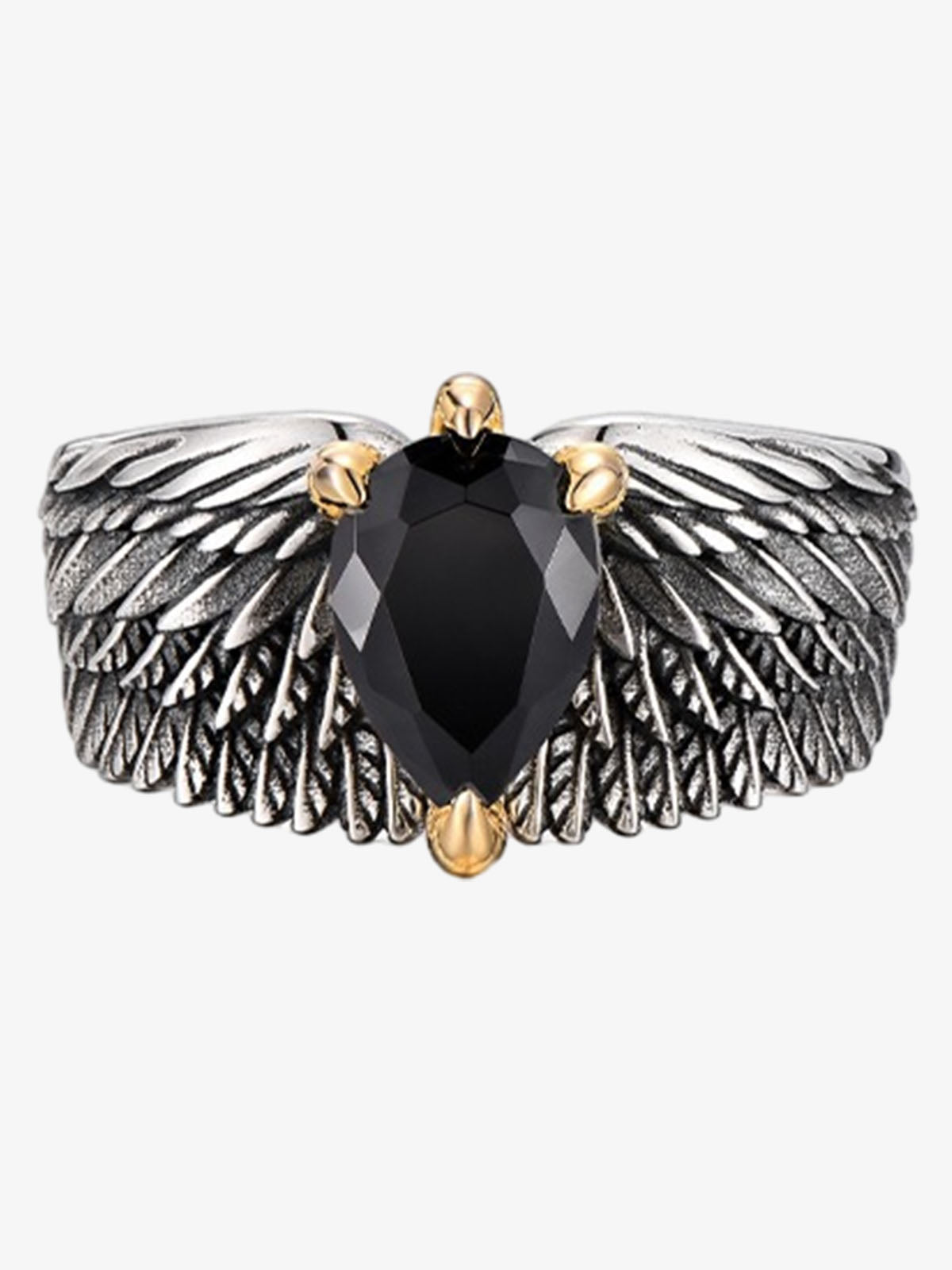 Gothic Wing Stone Ring