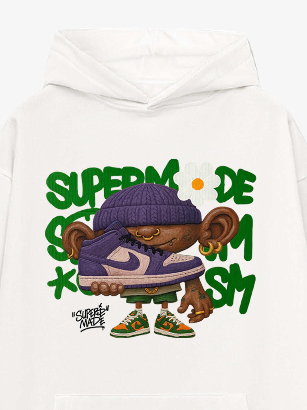 Street Cartoon Trend Sneakers Boy Hoodie