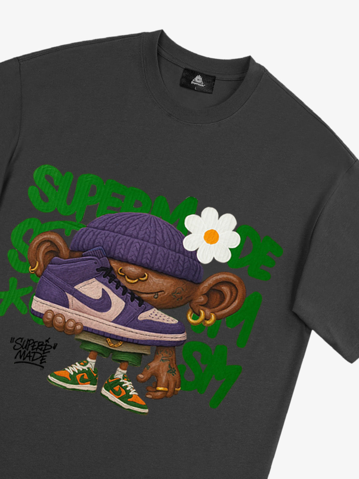 Street Cartoon Sneaker Graffiti Sneaker T-shirt