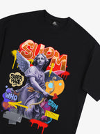Retro Angel Statue Graffiti T-Shirt