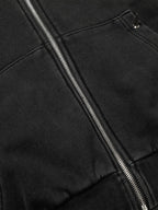 Spike Stud Detail Zip Up Hoodie
