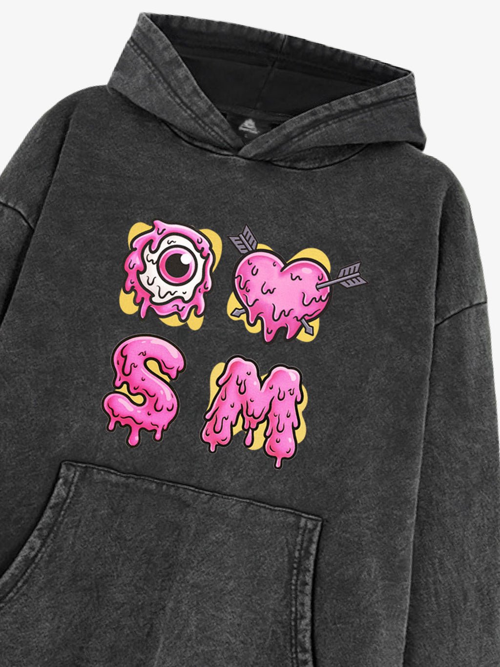 Street Dripping Letter Eyeball Graffiti Hoodie