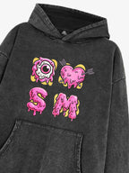Street Dripping Letter Eyeball Graffiti Hoodie