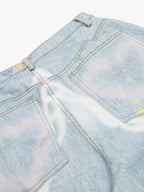 Retro Spray Graffiti Fun Straight Jeans - 2448