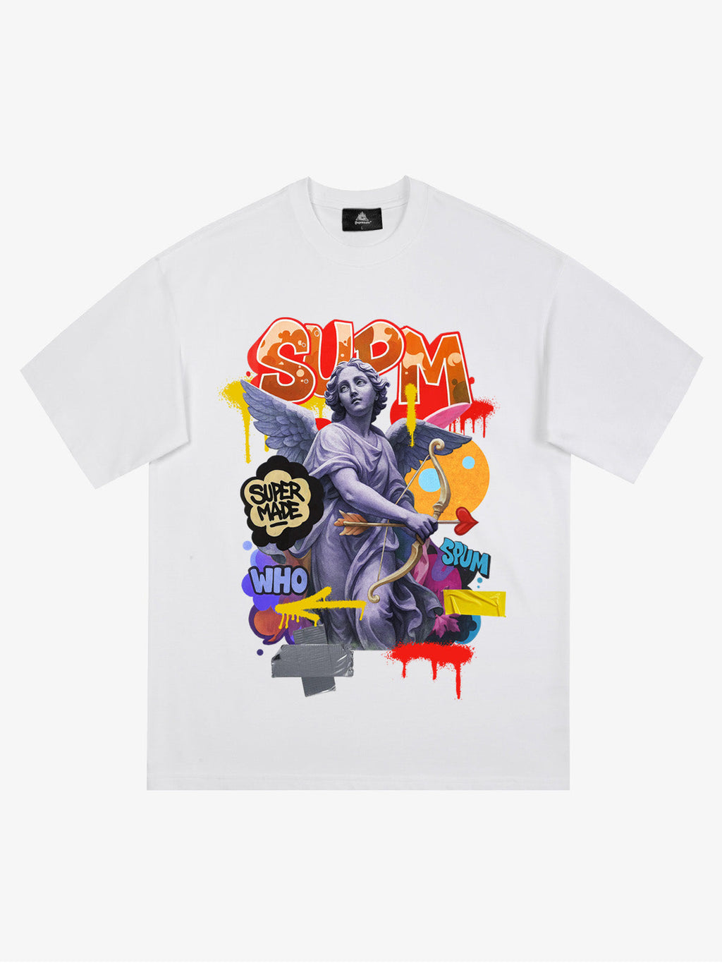 Retro Angel Statue Graffiti T-Shirt