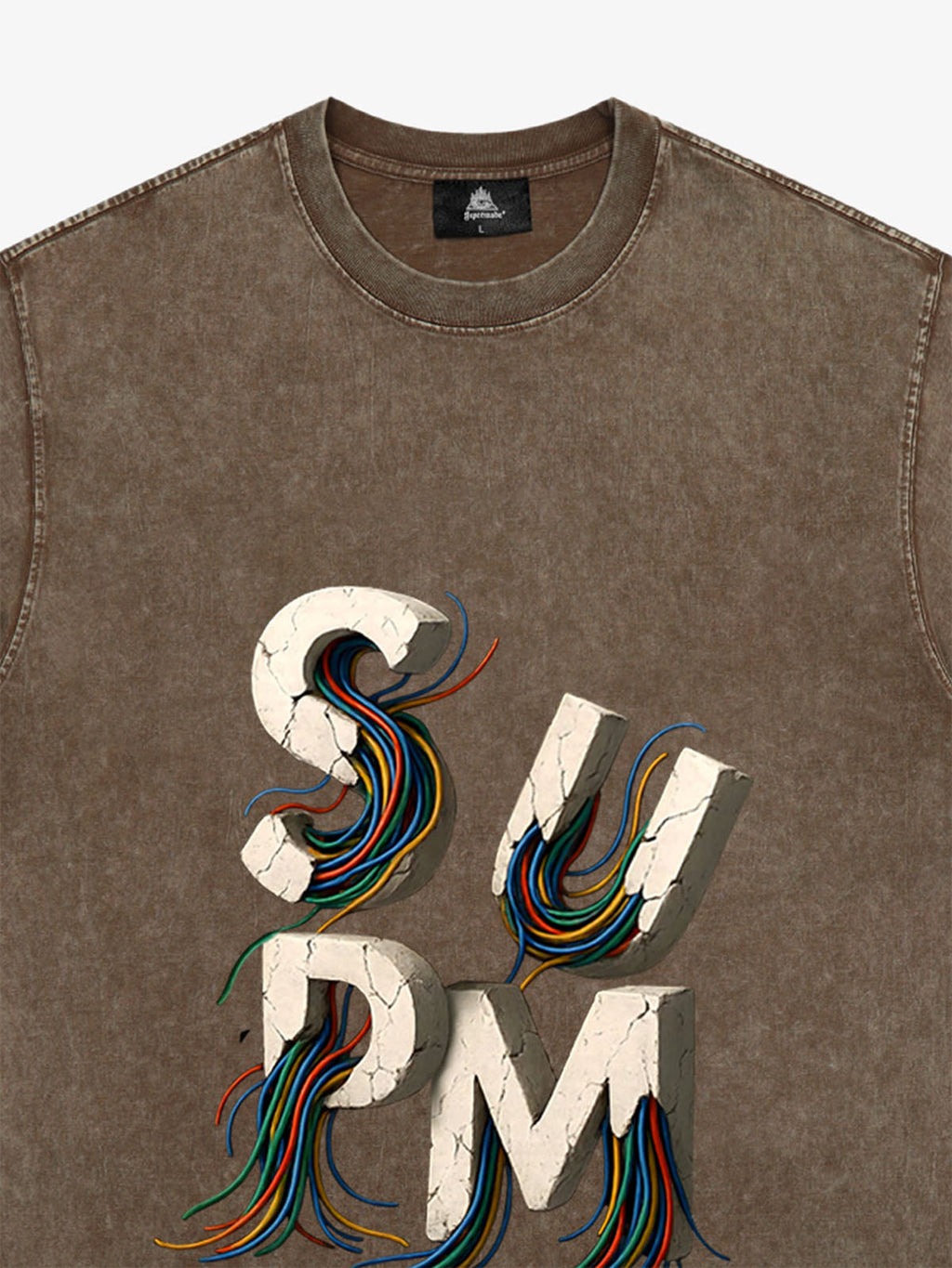 SPMD Letter Cable Graphic T-Shirt