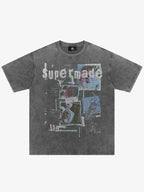 Washed Vintage Collage Graphic T-Shirt