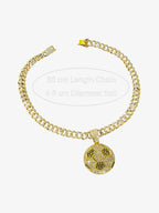 Iced Soccer Ball Pendant Chain Necklace